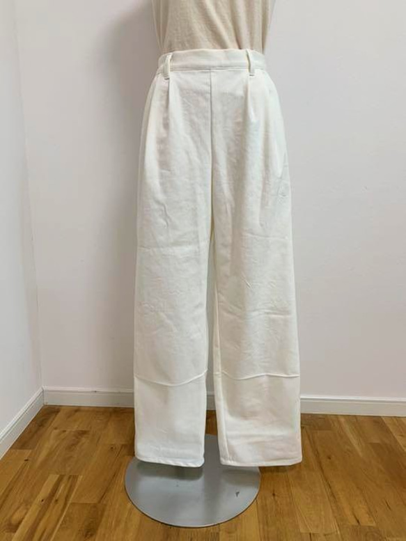 【sale】ストレッチ デニムパンツ・白・丈99ｃｍ・ストレッチで履きやすい！！ 2枚目の画像