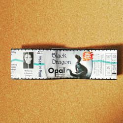 手編み靴下　お手入れ簡単　冷え性対策　Opal　23.5cm　ブラックドラゴン　ゆったりめ　特別価格 3枚目の画像