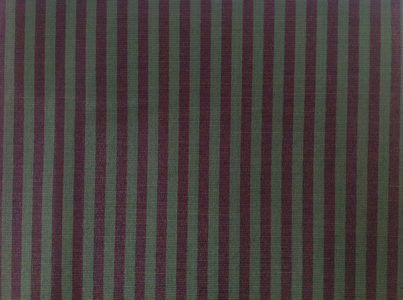 本塩沢 牛蒡縞　No.160　濃茶地/緑目色 2枚目の画像