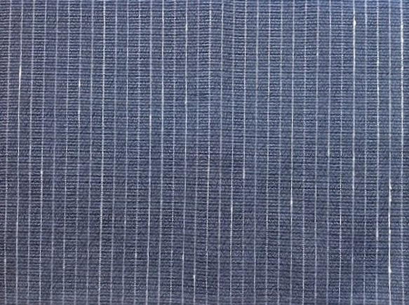 伝統織物のトップブランド本塩沢の洋服（ジャケット）／紺地白縞目色／２分縞模様 5枚目の画像