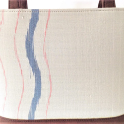 伝統織物のトップブランド　塩沢織手提げバッグ 3枚目の画像