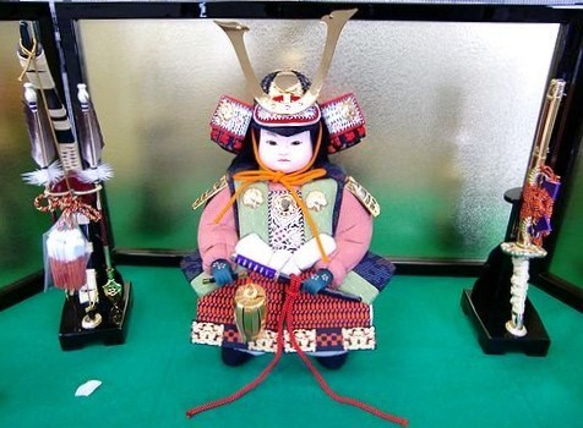 塩沢織木目込五月人形　若武者飾り 1枚目の画像