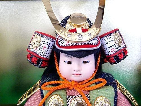 塩沢織木目込五月人形　若武者飾り 2枚目の画像