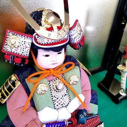塩沢織木目込五月人形　若武者飾り 4枚目の画像
