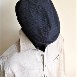 伝統織物のトップブランド塩沢織　ハンチング帽子　Ｍサイズ 6枚目の画像