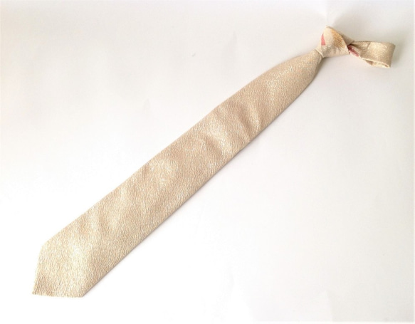 伝統織物のトップブランド塩沢織のネクタイ（礼装用）O4 2枚目の画像