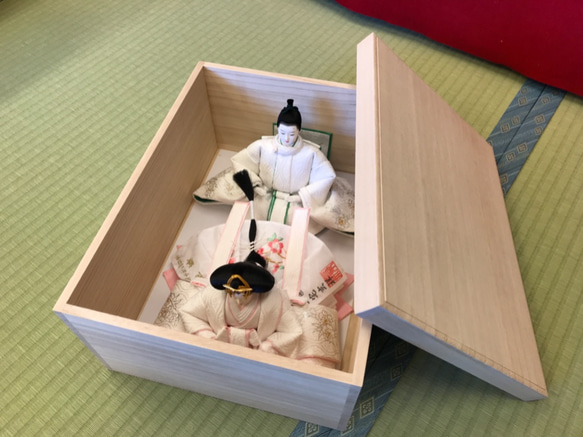 「ASAGIRI」シリーズ　雛人形　コンパクト親王飾り　西陣織 20-WHW 6枚目の画像