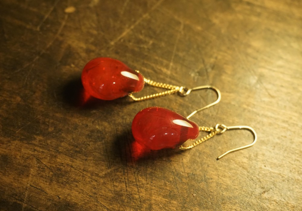 ヴェネチアンガラス【Miele】　Rosso