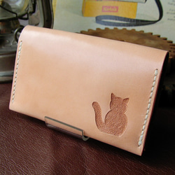 シンプルカードケースー猫 1枚目の画像
