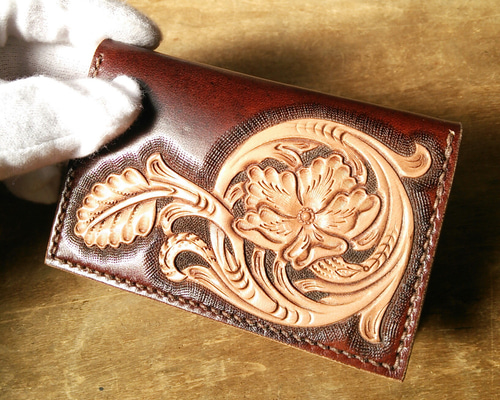 名刺入れ　カードケース　レザーカービング 楽天市場】名刺入れ カービングの通販