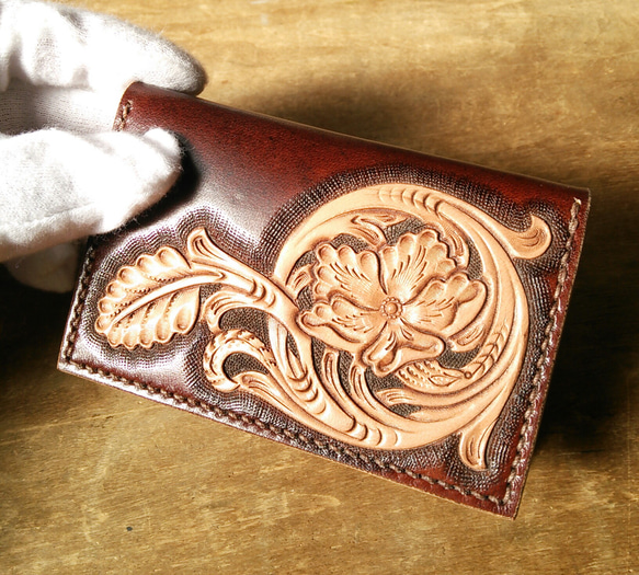 名刺入れ　カードケース　レザーカービング 0e803ffe0b2f32eb0518efa0f17a90