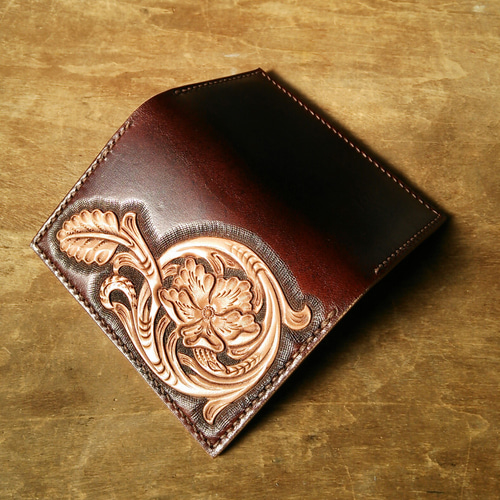 カードケースーワンポイントカービング（茶） 名刺入れ・カード