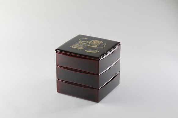 漆器輪島塗　蒔絵金彩細工　沈金木製　三段　重箱箱 漆器輪島塗 蒔絵金彩細工 沈金木製 三段 重箱箱 漆器 輪島塗 金蒔絵 木製