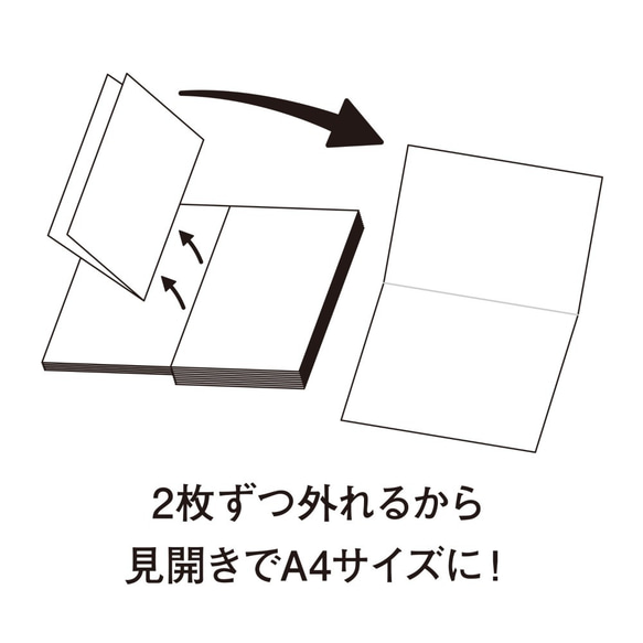 【水平開きノート】Kosae あずき A5 6枚目の画像