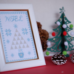 クロスステッチキット　「雪の結晶 ホワイトクリスマス」　刺繍キット 7枚目の画像