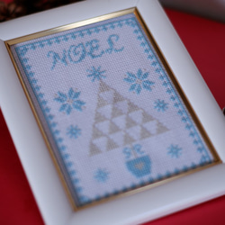 クロスステッチキット　「雪の結晶 ホワイトクリスマス」　刺繍キット 9枚目の画像