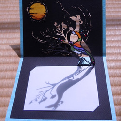 切り絵 鳥と花 切り絵 Bambi 通販 610441｜Creema(クリーマ