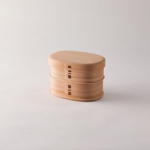 白木 つくし弁当箱 二段 被せ蓋 弁当箱・ランチボックス 柴田慶信商店