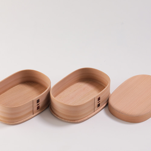 柴田慶信商店　つくし弁当箱　二段被せ蓋　小 白木 つくし弁当箱二段（被せ蓋）小 | 柴田慶信商店/シバタヨシノブ