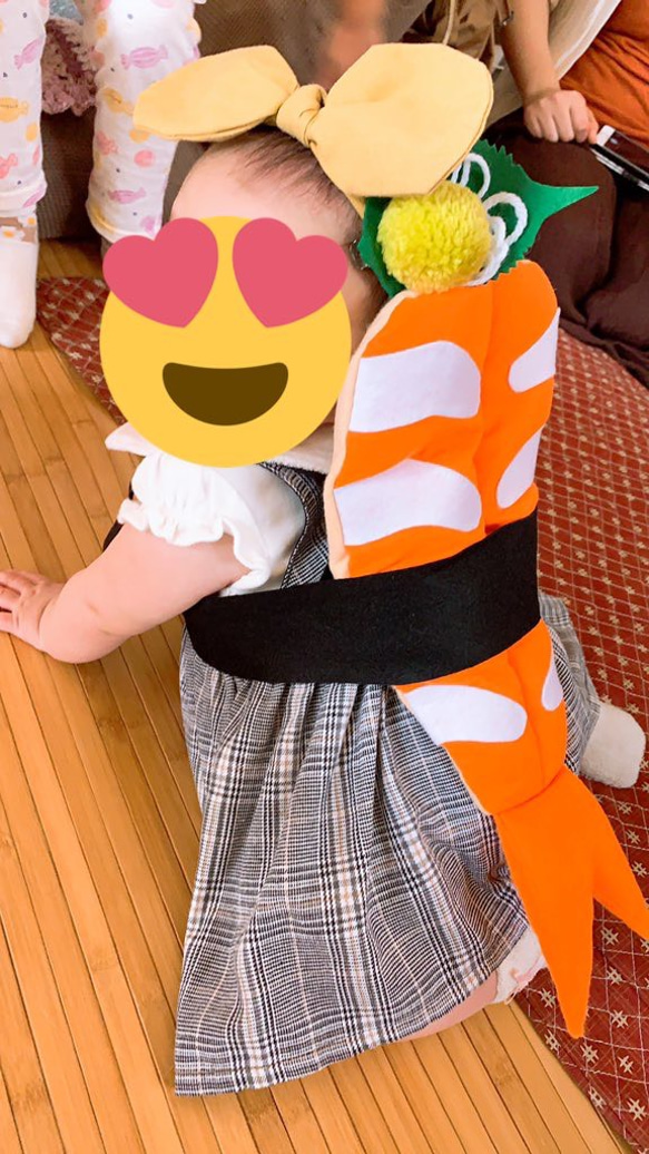 【ハイハイレースにも！】ハイハイ寿司大葉ツマわさび付き【ハロウィンにも】 5枚目の画像