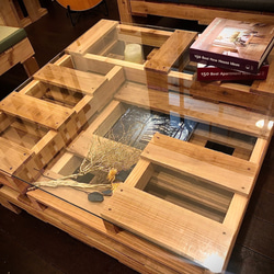 幅85cm] ローテーブル ナチュラル モダン タイルテーブル 天然木