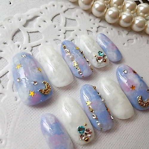 blue marble☆ジェルnail☆ ネイルチップ（つけ爪） Sora 通販