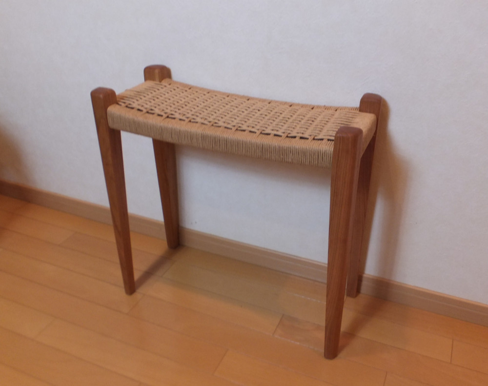ケヤキのペーパーコードスツール ケヤキのペーパーコードスツール 家具 - 椅子(チェア)・スツール