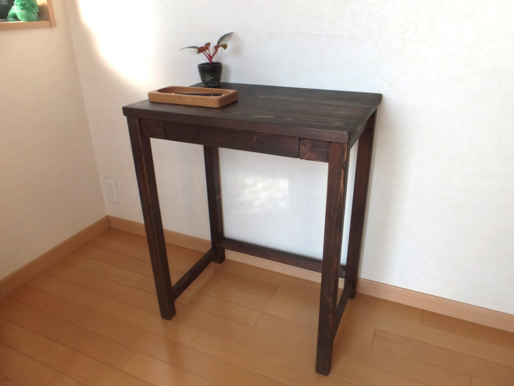 ナチュラルデスク、机、04 引出し付き