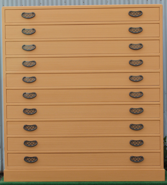 楽天市場】桐タンス 幅98.5cm 10段 引出し 完成品 日本製 （ 桐