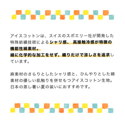 ひんやり♫シャリッ！接触冷感アイスコットン夏マスク(ラムネ色レース)＊横幅サイズオーダーOK 2枚目の画像