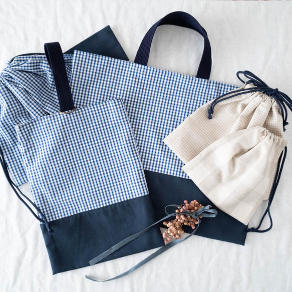 入園入学グッズ♡ハンドメイド♡レッスンバッグ♡体操着入れ♡上靴入れ