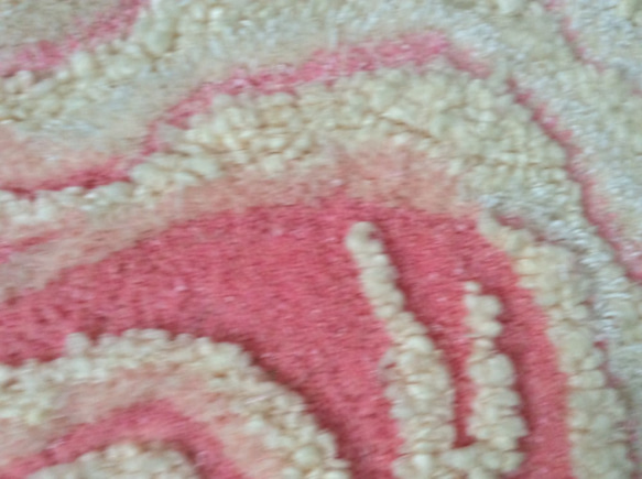 手織りのピンクのバラの額 3枚目の画像