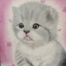 猫の陶板 2枚目の画像