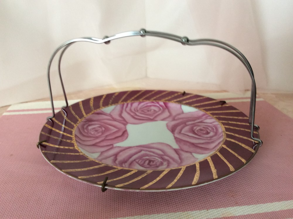 薔薇の花の絵皿