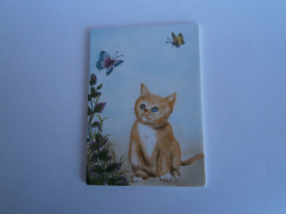 猫の陶板 1枚目の画像