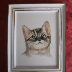 猫の陶額 1枚目の画像