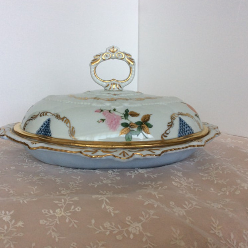 鴨型アンテークチューリン チューリン スープ入れ容器 鴨型アンテーク