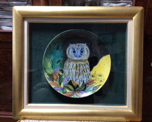 フクロウの額絵 絵画 misa7 通販 3231059｜Creema(クリーマ)