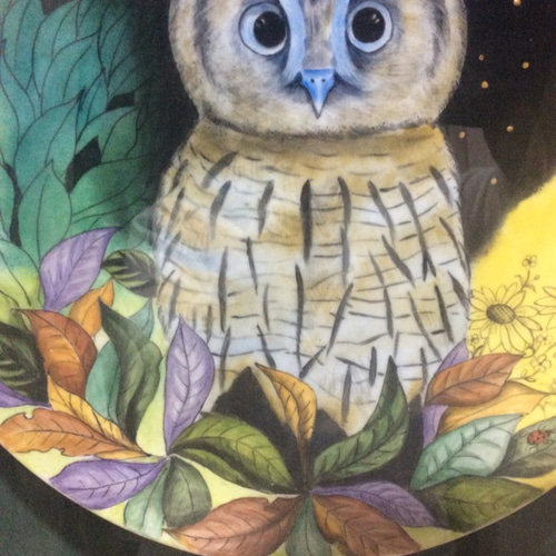 ふくろうの絵 フクロウの額絵 絵画 misa7 通販 3231059｜Creema(クリーマ)