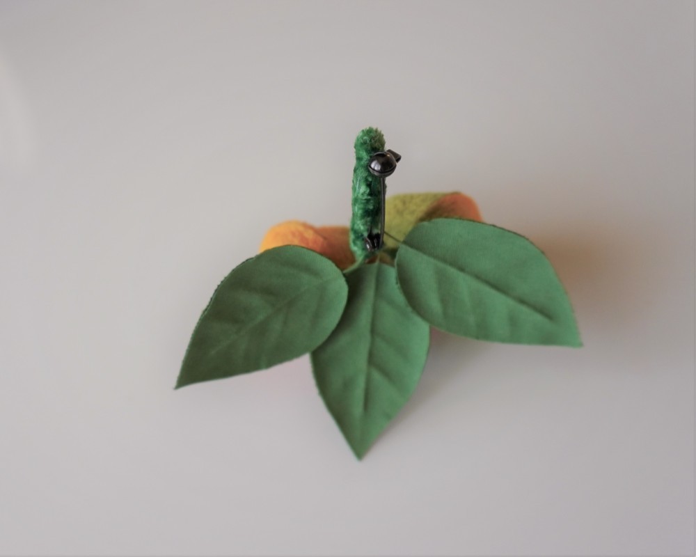 ほおずきのブローチ◇リボン付き（取り外し可）◆＃２