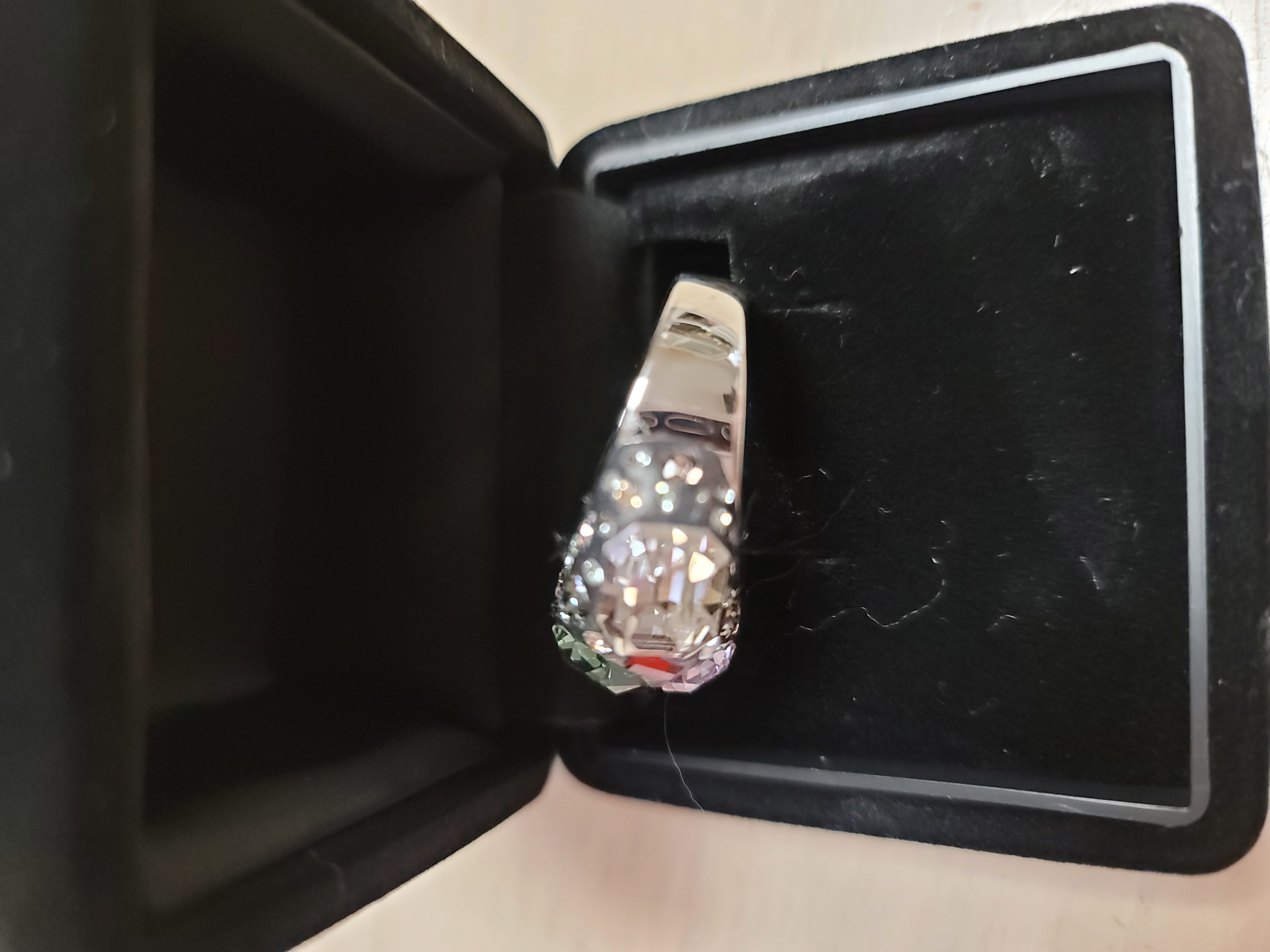 マルチカラースワロフスキーリング