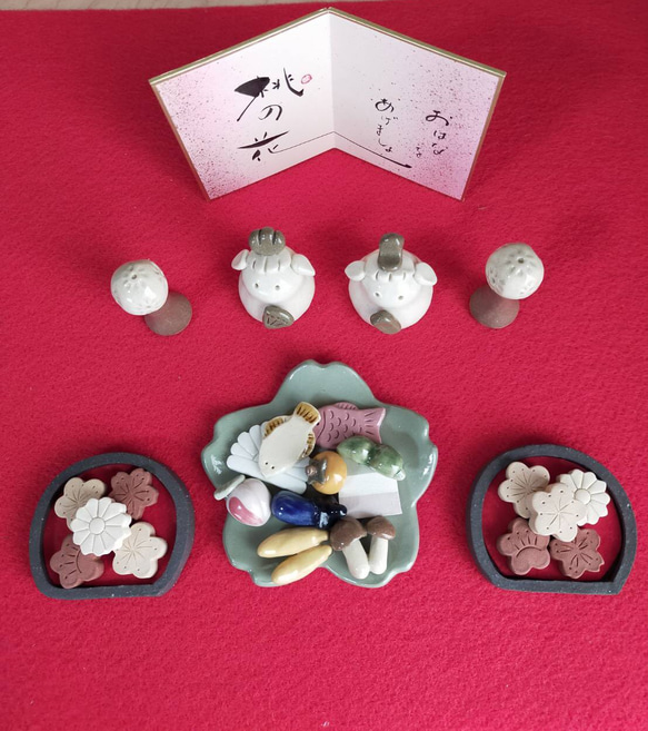 焼き物人形★雛人形の桜菓子② 2枚目の画像