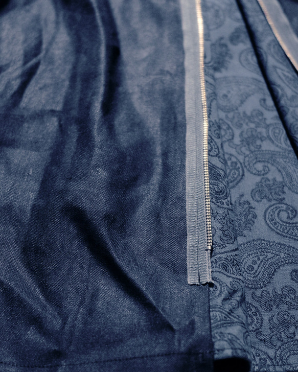 麻のゆったりバルーン袖+ファスナー使いが個性的なジャケット【gri:n ai】 7枚目の画像