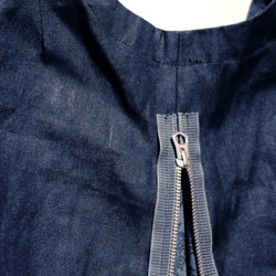 麻のゆったりバルーン袖+ファスナー使いが個性的なジャケット【gri:n ai】 9枚目の画像