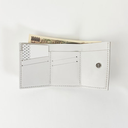 [コンパクト]本革三つ折り財布(白) 7枚目の画像