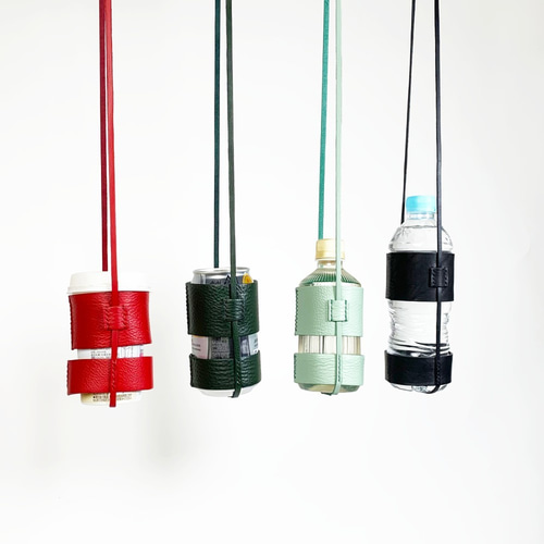 キャンプ]首に掛けられる本革ドリンクホルダー その他ケース Z-chan