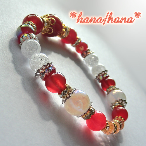 ♡秘密の恋愛♡　ルビー天然石ブレスレット　限定品 ルビー ストロベリークォーツ 天然石ブレスレット7月の誕生石