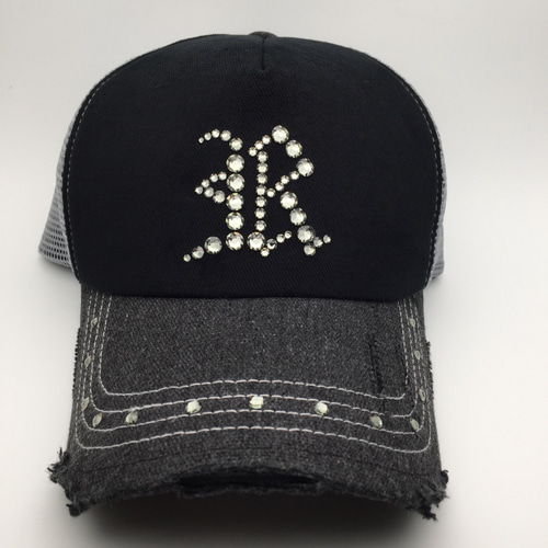 デコキャップ イニシャル&スワロフスキーver. キャップ ☆HopeStaR