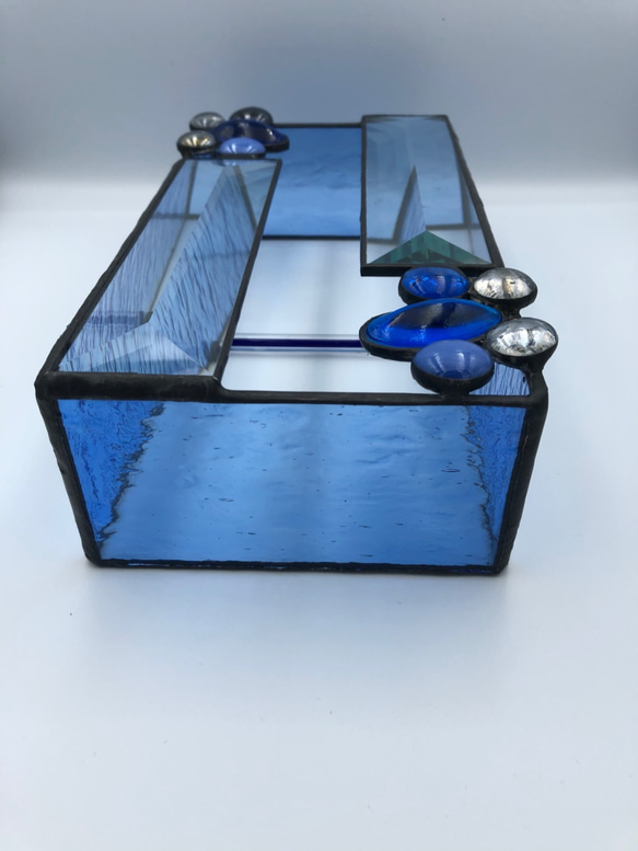「海の雫」ステンドグラスのティッシュBOX 4枚目の画像