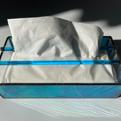 「コバルトの海」ステンドグラスのティッシュBOX 5枚目の画像